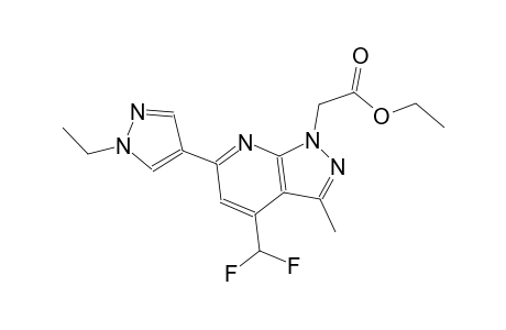 1H-pyrazolo[3,4-b]pyridine-1-acetic acid, 4-(difluoromethyl)-6-(1-ethyl-1H-pyrazol-4-yl)-3-methyl-, ethyl ester