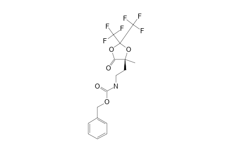 (5S)-5-[2-(Benzyloxycarbonylamino)-ethyl]-2,2-bis-(trifluoromethyl)-5-methyl-1,3-dioxolan-4-one