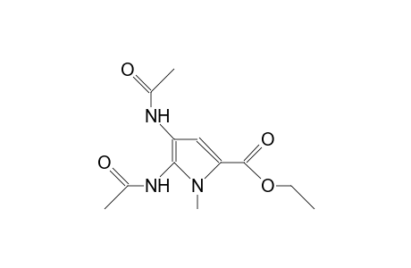 4,5-BIS-(ACETYLAMINO)-1-METHYLPYRROL-2-CARBONSAEURE-ETHYLESTER