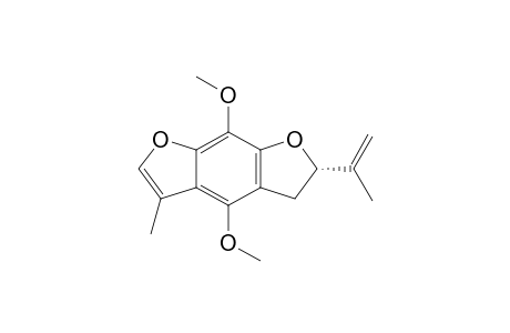 2S-Isopropenyl-4,8-dimethoxy-5-methyl-2,3-dihydrobenzo-[1,2-b;5,4-b']difuran