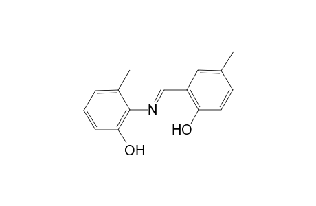 2-([(E)-(2-Hydroxy-5-methylphenyl)methylidene]amino)-3-methylphenol