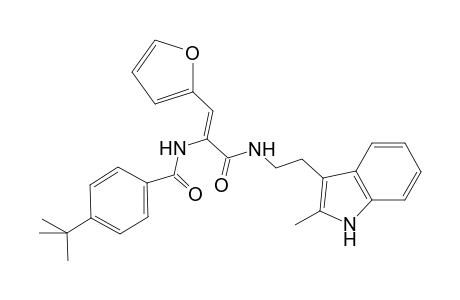 4-Tert-butyl-N-[(Z)-1-(2-furanyl)-3-[2-(2-methyl-1H-indol-3-yl)ethylamino]-3-oxoprop-1-en-2-yl]benzamide