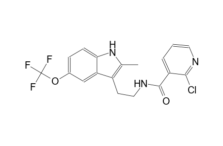 2-Chloranyl-N-[2-[2-methyl-5-(trifluoromethyloxy)-1H-indol-3-yl]ethyl]pyridine-3-carboxamide