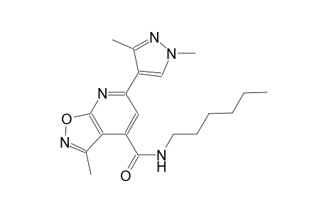 isoxazolo[5,4-b]pyridine-4-carboxamide, 6-(1,3-dimethyl-1H-pyrazol-4-yl)-N-hexyl-3-methyl-