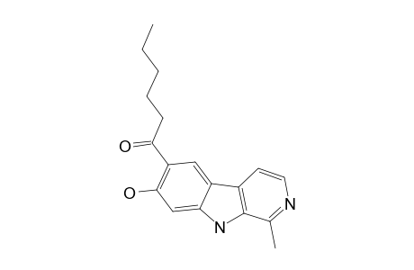 10-HEXANOYL-11-HYDROXY-3-METHYL-BETA-CARBOLINE