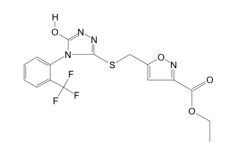 5-{{[5-hydroxy-4-(alpha,alpha,alpha-trifluoro-o-tolyl)-4H-1,2,4-triazol-3-yl]thio}methyl}-3-isoxazolecarboxylic acid, ethyl ester