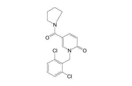 1-(2,6-DICHLOROBENZYL)-5-[(1-PYRROLIDINYL)CARBONYL]-2(1H)-PYRIDONE