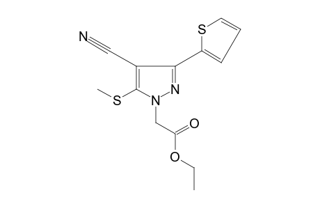 4-cyano-5-(methylthio)-3-(2-thienyl)pyrazole-1-acetic acid, ethyl ester