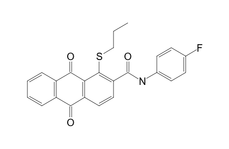 2-Anthracenecarboxamide, N-(4-fluorophenyl)-9,10-dihydro-9,10-dioxo-1-(propylthio)-