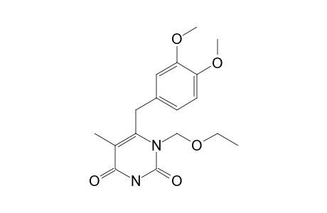 1-(Ethoxymethyl)-5-methyl-6-veratryl-pyrimidine-2,4-quinone