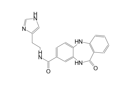 5H-dibenzo[b,e][1,4]diazepine-8-carboxamide, 10,11-dihydro-N-[2-(1H-imidazol-4-yl)ethyl]-11-oxo-