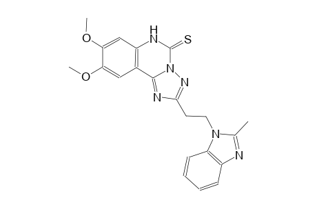 [1,2,4]triazolo[1,5-c]quinazoline-5(6H)-thione, 8,9-dimethoxy-2-[2-(2-methyl-1H-benzimidazol-1-yl)ethyl]-