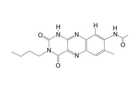 N-(3-butyl-7-methyl-2,4-dioxo-1,2,3,4-tetrahydrobenzo[g]pteridin-8-yl)acetamide