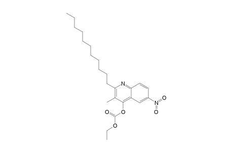 Quinolin-4-ol, 3-methyl-6-nitro-2-undecyl-, ethylcarbonate