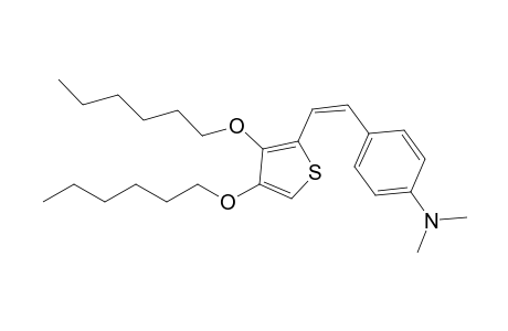 3,4-Dihexyloxy-2-[(Z,E)-(4-N,N-dimethylaminobenzylidene)methyl]thiophene