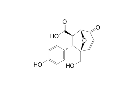 (1R,5R,6S,7R)-5-(hydroxymethyl)-6-(4-hydroxyphenyl)-2-oxidanylidene-8-oxabicyclo[3.2.1]oct-3-ene-7-carboxylic acid