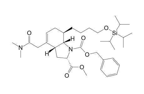 (2S,3aR,4S,7R,7aS)-4-((Dimethylcarbamoyl)methyl)-7-(4-((triisopropylsilyl)oxy)butyl)-2,3,3a,6,7,7a-hexahydroindole-1,2-dicarboxylic acid 1-Benzyl ester 2-Methyl ester