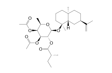 (4S,5S,7R,10S)-EUDESM-11-EN-4-OL-2'-O-[(2S)-METHYLBUTYRYL]-3',4'-DI-O-ACETYL-BETA-D-FUCOPYRANOSIDE