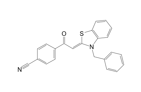 (Z)-4-(2-(3-Benzylbenzo[d]thiazol-2(3H)-ylidene)acetyl)benzonitrile