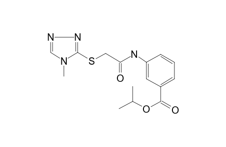 Benzoic acid, 3-[(4-methyl-4H-1,2,4-triazol-3-ylthio)acetylamino]-, isopropyl ester