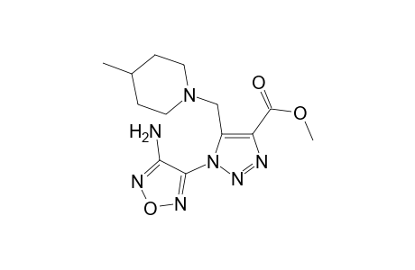 1H-1,2,3-triazole-4-carboxylic acid, 1-(4-amino-1,2,5-oxadiazol-3-yl)-5-[(4-methyl-1-piperidinyl)methyl]-, methyl ester