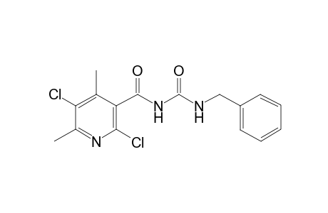 2,5-bis(chloranyl)-4,6-dimethyl-N-[(phenylmethyl)carbamoyl]pyridine-3-carboxamide