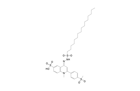 1,4-dihydro-4-[(hexadecylsulfonyl)hydrazono]-1-methyl-2-[p-(methylsulfonyl)phenyl]-6-quinolinesulfonic acid