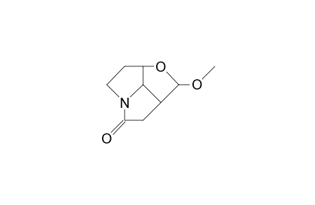 6R-Methoxy-1-aza-5-oxa-9-oxo-tricyclo(5.2.1.0/4,10/)decane