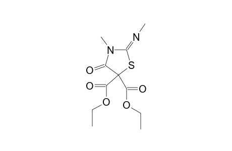 4-keto-3-methyl-2-methylimino-thiazolidine-5,5-dicarboxylic acid diethyl ester