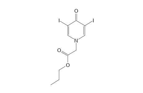 3,5-Diiodo-4-oxo-1(4H)-pyridineacetic acid propyl ester