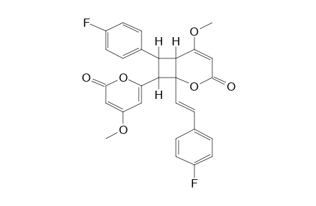 2-Oxabicyclo[4.2.0]oct-4-en-3-one, rel-(1R,6S,7S,8S)-5-methoxy-8-(4-methoxy-2-oxo-2H-pyran-6-yl)-7-(4-fluorophenyl)-1-[(E)-2-(4-fluorophenyl)ethenyl]-