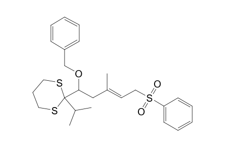 2-[(E)-1-benzoxy-5-besyl-3-methyl-pent-3-enyl]-2-isopropyl-1,3-dithiane