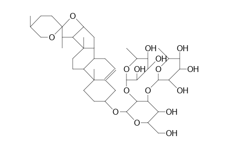 Diosgenin-3-O.alpha.-L-rhamnopyranosyl-(1-2)-ualpha-L-rhamnopyranosyl-(1-3)E.beta.-D-glucopyranosid