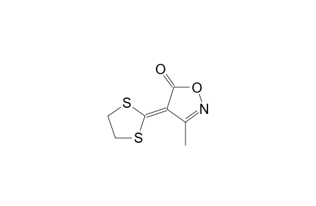 5(4H)-Isoxazolone, 4-(1,3-dithiolan-2-ylidene)-3-methyl-