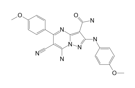 7-AMINO-6-CYANO-5-(4-METHOXYPHENYL)-2-[(4-METHOXYPHENYL)-AMINO]-PYRAZOLO-[1,5-A]-PYRIMIDINE-3-CARBOXAMIDE