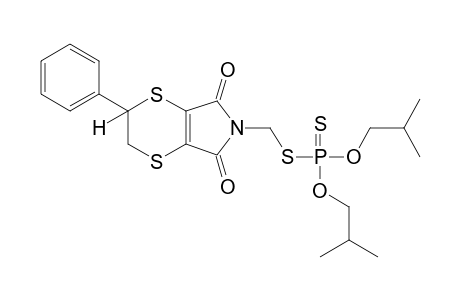 5,6-dihydro-N-(mercaptomethyl)-5-phenyl-p-dithiin-2,3-dicarboximide, S-ester with O,O-diisobutyl phosphorothioate