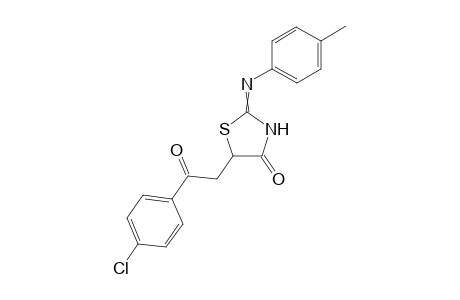 5-(2-(4-Chlorophenyl)-2-oxoethyl)-2-(4-methylphenyl-imino)-1,3-thiazolidin-4-one