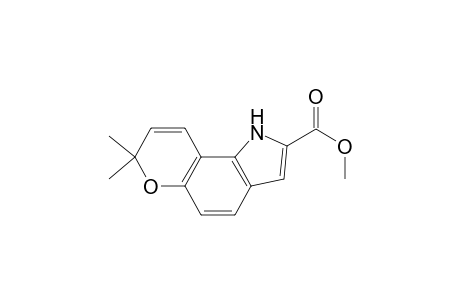 Pyrano[2,3-g]indole-2-carboxylic acid, 1,7-dihydro-7,7-dimethyl-, methyl ester