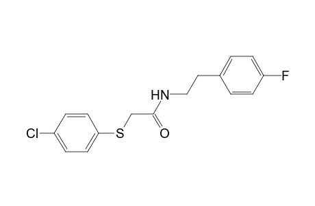 2-(4-Chlorophenyl)sulfanyl-N-[2-(4-fluorophenyl)ethyl]acetamide