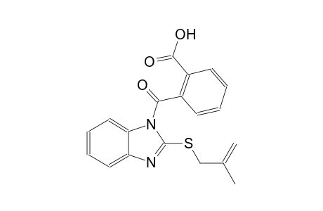 2-({2-[(2-methyl-2-propenyl)sulfanyl]-1H-benzimidazol-1-yl}carbonyl)benzoic acid