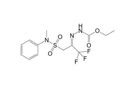 N(1)-Ethoxycarbonyl-1-(trifluoromethyl)-2-(N-methylanilinosulfonyl)ethylhydrazone