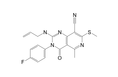 2-Allylamino-8-cyano-3-(4-fluorophenyl)-5-methyl-7-(methylthio)-pyrido[4,3-d]pyrimidin-4(3H)-one