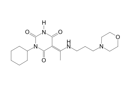 (5E)-1-cyclohexyl-5-(1-{[3-(4-morpholinyl)propyl]amino}ethylidene)-2,4,6(1H,3H,5H)-pyrimidinetrione