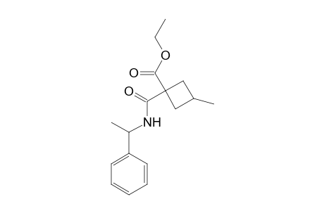Cyclobutanecarboxylic acid, 3-methyl-1-[[(1-phenylethyl)amino]carbonyl]-, ethyl ester