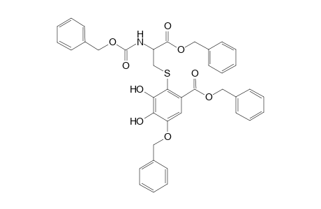 5-(Benzyloxy)-2-(N-carbobenzyloxy-S-cystinyl)-3,4-dihydroxybenzoic Acid Dibenzyl Ester