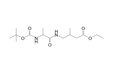 Butanoic acid, (3RS)-4-[(t-butoxycarbonyl-(S)-alanyl)amino]-3-methyl-, ethyl ester