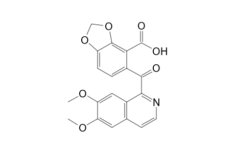 1-(2-CARBOXY3,4-METHYLENEDIOXYPHENYLCARBONYL)-6,7-DIMETHOXYISOQUINOLINE;FUMAFLORINE