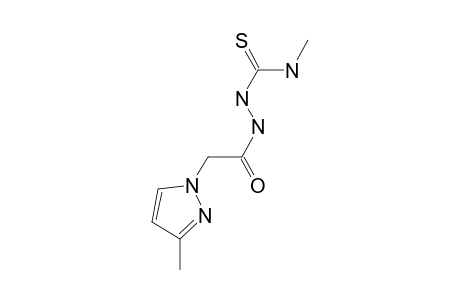 1H-Pyrazole-1-acetic acid, 3-methyl-, N'-[(methylamino)carbonothioyl]hydrazide