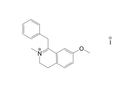 1-benzyl-3,4-dihydro-7-methoxyisoquinolinium iodide