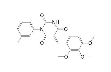 2,4,6(1H,3H,5H)-pyrimidinetrione, 1-(3-methylphenyl)-5-[(2,3,4-trimethoxyphenyl)methylene]-, (5E)-